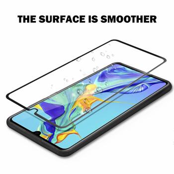 Microsonic Huawei P30 Kavisli Temperli Cam Ekran Koruyucu Film Siyah