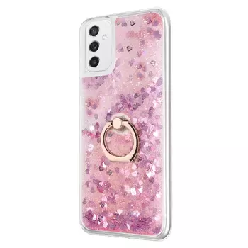 Microsonic Samsung Galaxy M52 Kılıf Glitter Liquid Holder Pembe