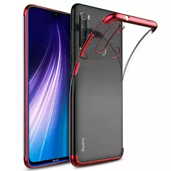 Microsonic Xiaomi Redmi Note 8T Kılıf Skyfall Transparent Clear Kırmızı