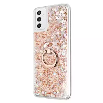 Microsonic Samsung Galaxy M52 Kılıf Glitter Liquid Holder Gold