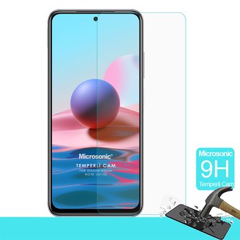 Microsonic Xiaomi Redmi Note 10 Temperli Cam Ekran Koruyucu Film