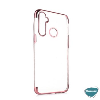 Microsonic Realme 5i Kılıf Skyfall Transparent Clear Rose Gold