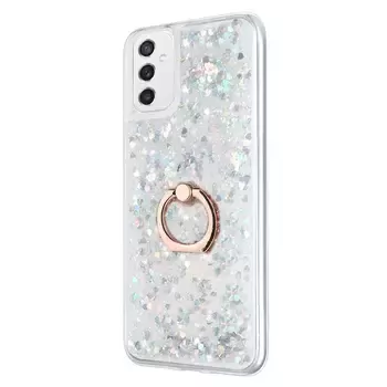 Microsonic Samsung Galaxy M52 Kılıf Glitter Liquid Holder Gümüş