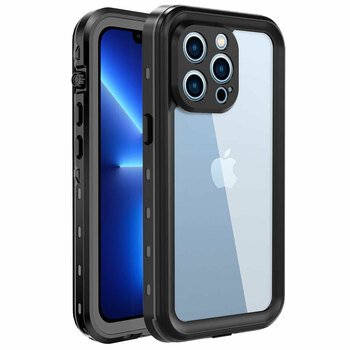 Microsonic Apple iPhone 13 Pro Max Kılıf Waterproof 360 Full Body Protective Siyah