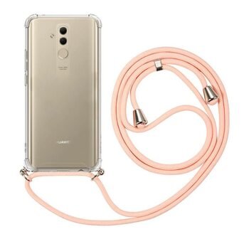 Microsonic Huawei Mate 20 Lite Kılıf Neck Lanyard Rose Gold