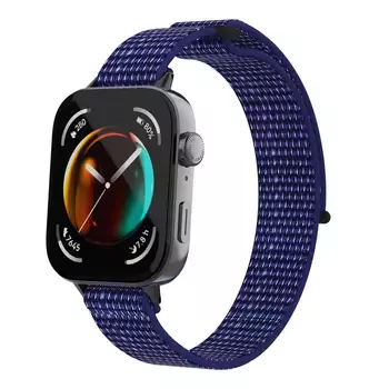 Microsonic Huawei Watch Fit 4 Hasırlı Kordon Woven Sport Loop Lacivert