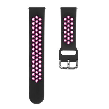 Microsonic Xiaomi Amaz Fit Verge Rainbow Sport Band Kordon Siyah Koyu Pembe