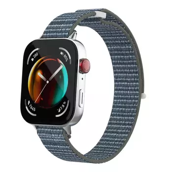 Microsonic Huawei Watch Fit 4 Hasırlı Kordon Woven Sport Loop Koyu Gri