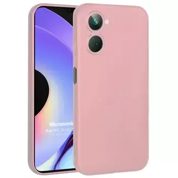 Microsonic Realme 10 4G Kılıf Matte Silicone Rose Gold