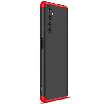 Microsonic Realme 6 Pro Kılıf Double Dip 360 Protective AYS Siyah Kırmızı