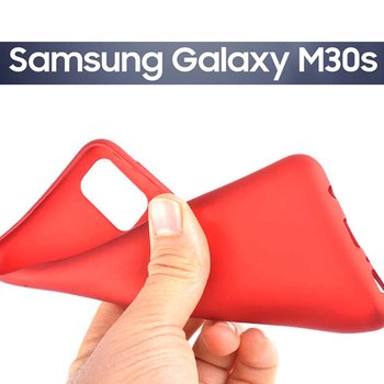 Microsonic Samsung Galaxy M30S Kılıf Matte Silicone Kırmızı