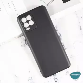 Microsonic Matte Silicone Realme 8 Kılıf Mor