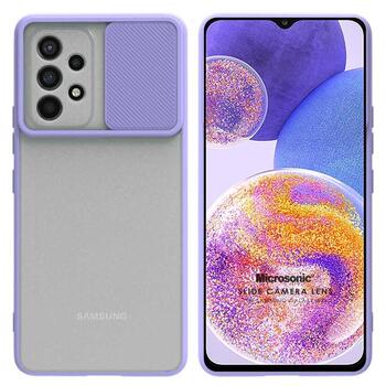 Microsonic Samsung Galaxy A23 Kılıf Slide Camera Lens Protection Lila