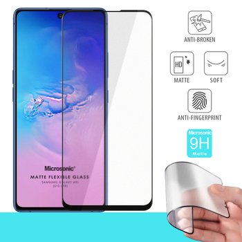 Microsonic Samsung Galaxy S10 Lite Matte Flexible Ekran Koruyucu Siyah