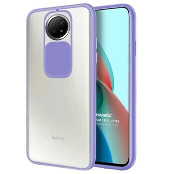 Microsonic Xiaomi Redmi Note 9 5G Kılıf Slide Camera Lens Protection Lila