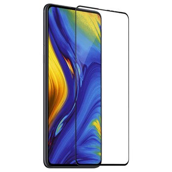 Microsonic Xiaomi Mi Mix 3 Kavisli Temperli Cam Ekran Koruyucu Film Siyah