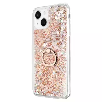 Microsonic Apple iPhone 13 Kılıf Glitter Liquid Holder Gold