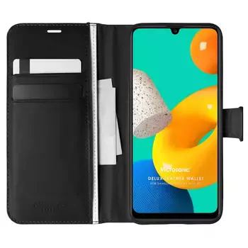 Microsonic Samsung Galaxy M32 4G Kılıf Delux Leather Wallet Siyah