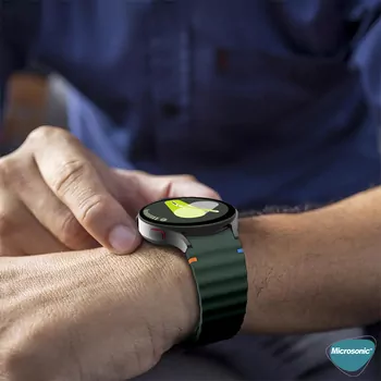 Microsonic Samsung Galaxy Watch 5 Pro 45mm Kordon ProMotion Sport Koyu Yeşil