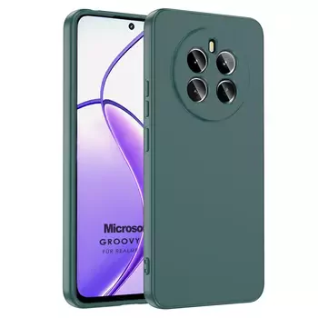 Microsonic Realme 12 4G Kılıf Groovy Soft Koyu Yeşil