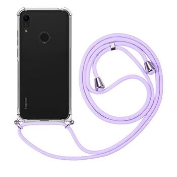 Microsonic Huawei Honor 8A Kılıf Neck Lanyard Lila