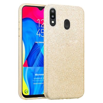 Microsonic Samsung Galaxy A20 Kılıf Sparkle Shiny Gold