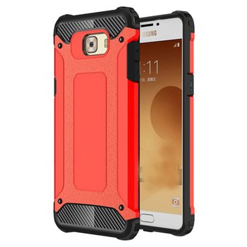 Microsonic Samsung Galaxy C5 Pro Kılıf Rugged Armor Kırmızı