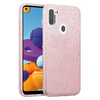 Microsonic Samsung Galaxy M11 Kılıf Sparkle Shiny Rose Gold