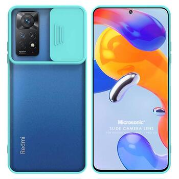 Microsonic Xiaomi Redmi Note 11 Pro 5G Kılıf Slide Camera Lens Protection Turkuaz