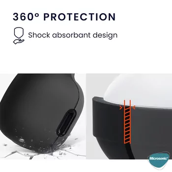 Microsonic Anker Soundcore Liberty 4 NC Kılıf Askılı Mat Silikon Kırmızı