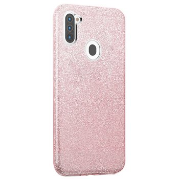 Microsonic Samsung Galaxy A11 Kılıf Sparkle Shiny Rose Gold