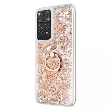 Microsonic Xiaomi Redmi Note 11 Kılıf Glitter Liquid Holder Gold