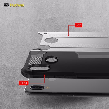 Microsonic Huawei P Smart 2019 Kılıf Rugged Armor Mavi