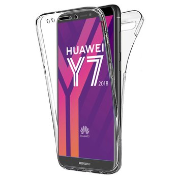 Microsonic Huawei Y7 2018 Kılıf Komple Gövde Koruyucu Silikon Şeffaf