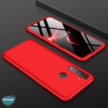 Microsonic Realme 5 Kılıf Double Dip 360 Protective AYS Kırmızı