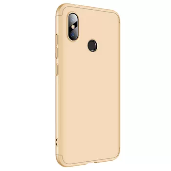 Microsonic Xiaomi Redmi Note 6 Pro Kılıf Double Dip 360 Protective Gold