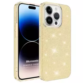 Microsonic Apple iPhone 15 Pro Max Kılıf Sparkle Shiny Gold