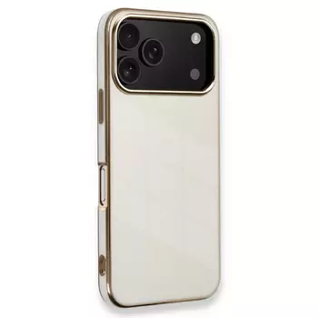 Microsonic Apple iPhone 17 Pro Kılıf Olive Plated Beyaz