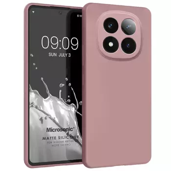 Microsonic Matte Silicone Xiaomi Redmi Note 14 Pro 4G Kılıf Rose Gold