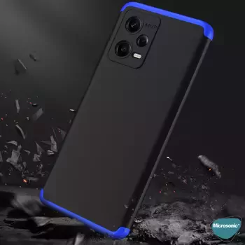 Microsonic Xiaomi Redmi Note 12 Pro Kılıf Double Dip 360 Protective Siyah