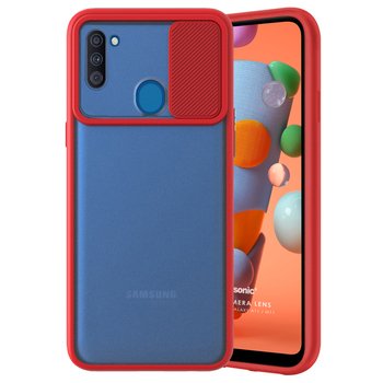 Microsonic Samsung Galaxy A11 Kılıf Slide Camera Lens Protection Kırmızı