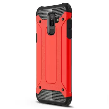 Microsonic Samsung Galaxy A6 Plus 2018 Kılıf Rugged Armor Kırmızı