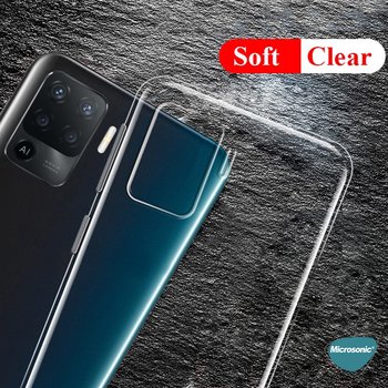 Microsonic Oppo Reno 5 Lite Kılıf Transparent Soft Beyaz