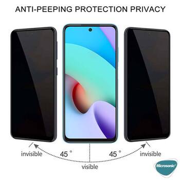 Microsonic Xiaomi Redmi Note 11 4G Invisible Privacy Kavisli Ekran Koruyucu Siyah