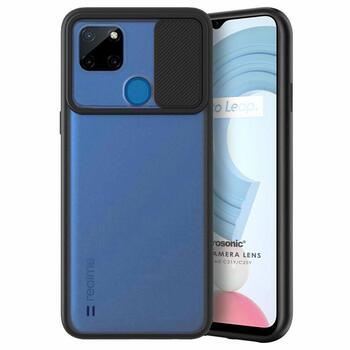 Microsonic Realme C25Y Kılıf Slide Camera Lens Protection Siyah