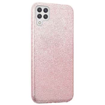 Microsonic Samsung Galaxy A22 4G Kılıf Sparkle Shiny Rose Gold