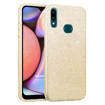 Microsonic Samsung Galaxy A10s Kılıf Sparkle Shiny Gold