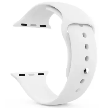 Microsonic Apple Watch Series 6 44mm Silikon Kordon Beyaz