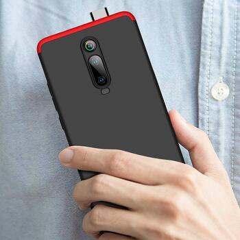 Microsonic Xiaomi Mi 9T Kılıf Double Dip 360 Protective AYS Siyah - Kırmızı