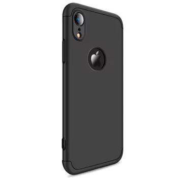 Microsonic Apple iPhone XR (6.1'') Kılıf Double Dip 360 Protective Siyah